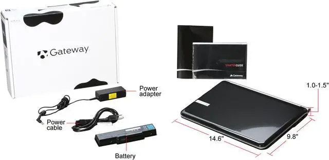 Alt view image 8 of 8 - Gateway 15.6" AMD Athlon 64 X2 QL-64 4GB Memory DDR2 667 Windows Vista Home Premium 64-bit LX.WDN0X.001