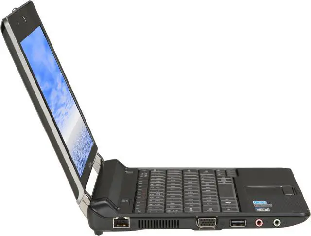 Alt view image 4 of 8 - Gateway LT Series LT2022u NightSky Black Intel Atom N270(1.60 GHz) 10.1" WSVGA 1GB Memory 160GB HDD Netbook