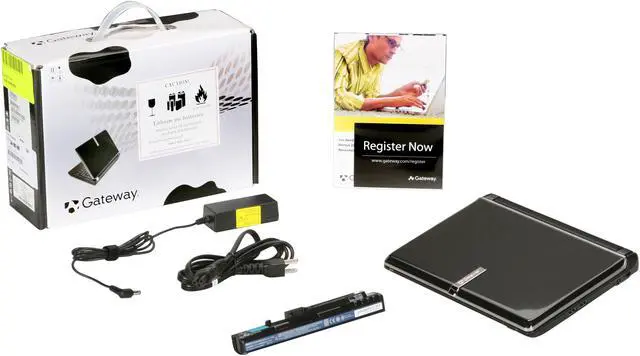 Alt view image 8 of 8 - Gateway LT Series LT2022u NightSky Black Intel Atom N270(1.60 GHz) 10.1" WSVGA 1GB Memory 160GB HDD Netbook