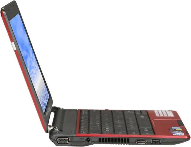 Alt view image 4 of 8 - Gateway EC Series EC1436u Cherry Red Intel Celeron SU2300(1.2 GHz) 11.6" 2GB Memory 160GB HDD Netbook