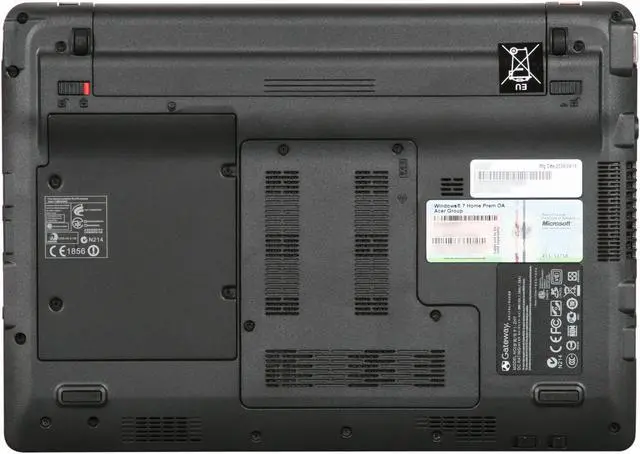 Alt view image 7 of 8 - Gateway EC Series EC1436u Cherry Red Intel Celeron SU2300(1.2 GHz) 11.6" 2GB Memory 160GB HDD Netbook