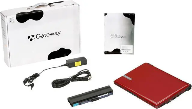 Alt view image 8 of 8 - Gateway EC Series EC1436u Cherry Red Intel Celeron SU2300(1.2 GHz) 11.6" 2GB Memory 160GB HDD Netbook