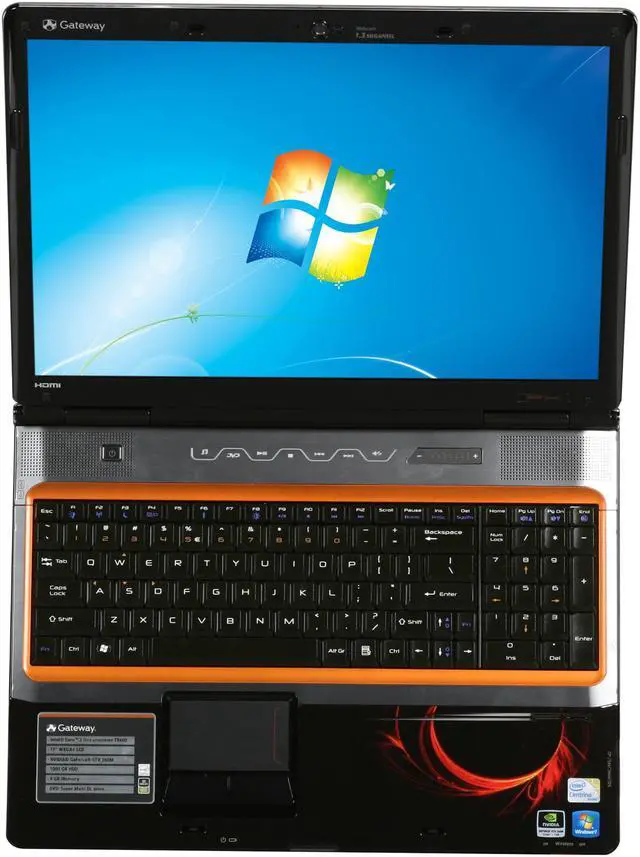 Alt view image 6 of 8 - Gateway Laptop Intel Core 2 Duo T9600 8GB Memory 1TB HDD NVIDIA GeForce GTX 260M 17.0" Windows 7 Home Premium 64-bit P-7920u FX Edition