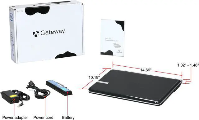Alt view image 8 of 8 - Gateway Laptop Intel Core i5-430M 4GB Memory 320GB HDD Intel HD Graphics 15.6" Windows 7 Home Premium 64-bit NV5929u