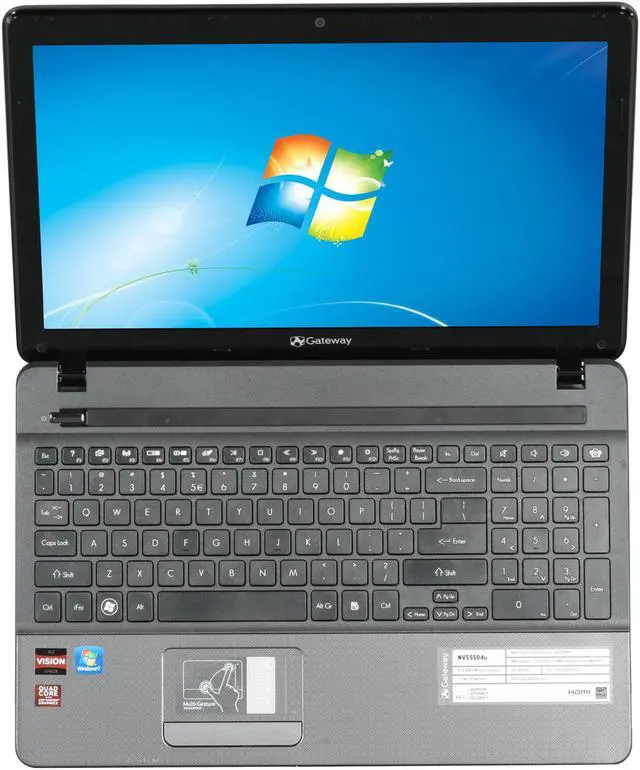 Alt view image 6 of 8 - Gateway Laptop AMD A6-3400M 4GB Memory 500GB HDD AMD Radeon HD 6520G 15.6" Windows 7 Home Premium 64-bit NV55S04u