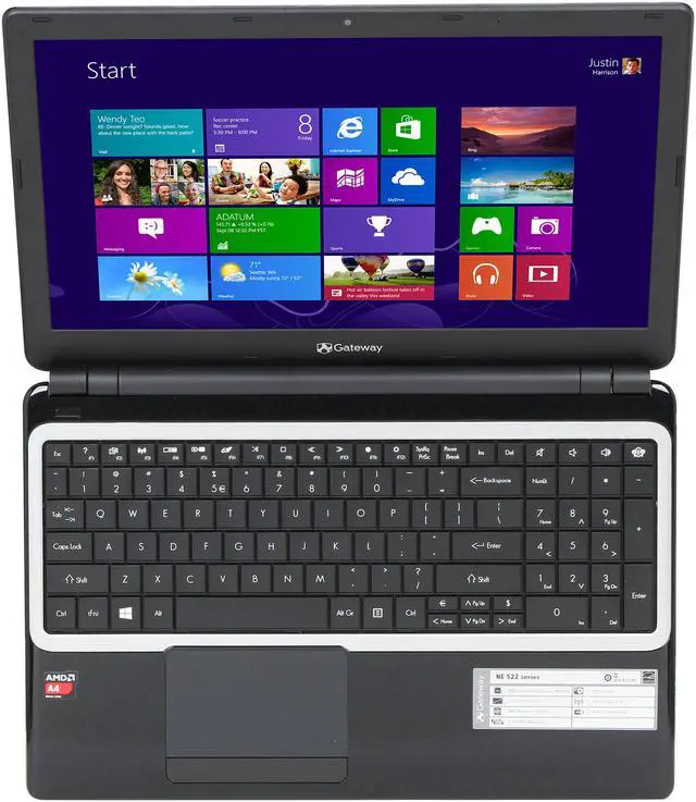 Alt view image 6 of 8 - Gateway Laptop AMD A4-5000 4GB Memory 500GB HDD AMD Radeon HD 8330 15.6" Windows 8 NE52204u