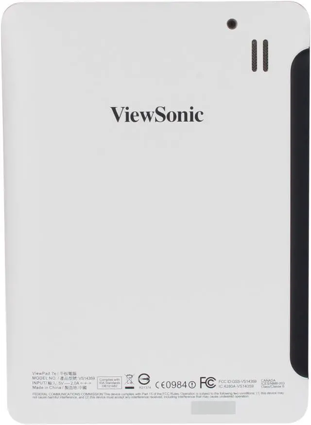 Alt view image 6 of 10 - ViewSonic ViewPad 7e (V7e) 7" Android 2.3 Gingerbread Tablet 1GHz, 800x600, 4GB iNAND flash, Dual cameras & 1080p out via micro HDMI