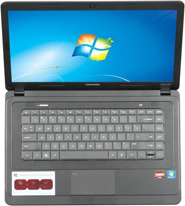 Alt view image 6 of 8 - COMPAQ Laptop Presario AMD E-350 2GB Memory 250GB HDD AMD Radeon HD 6310 15.6" Windows 7 Home Premium 64-bit CQ57-214NR