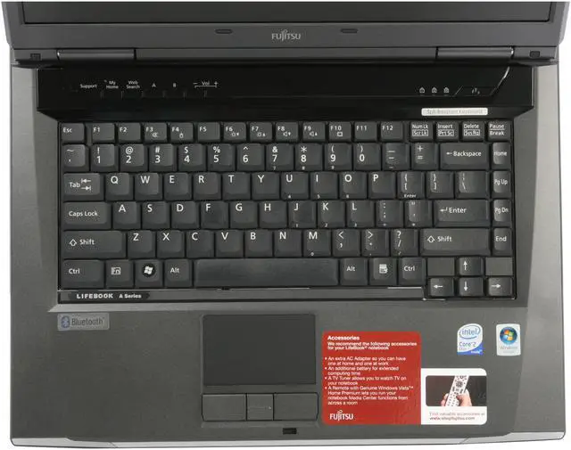 Alt view image 10 of 18 - Fujitsu Laptop LifeBook Intel Core 2 Duo T5850 3GB Memory 300GB HDD Intel GMA X3100 15.4" Windows Vista Home Premium A6120 (FPCR32708)