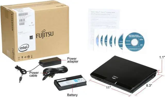 Alt view image 8 of 8 - Fujitsu LifeBook 12.1" Intel Core 2 Duo SU9400 2GB Memory DDR3 800 Windows Vista Business FPCM21731