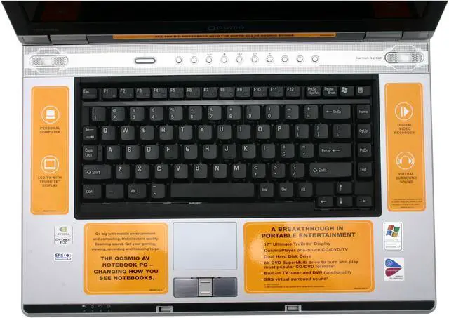 Alt view image 4 of 12 - TOSHIBA Laptop Qosmio Intel Pentium M 745 512MB Memory 100GB HDD NVIDIA GeForce FX Go 5700 17.0" Windows XP Media Center 2005 G15-AV501/R