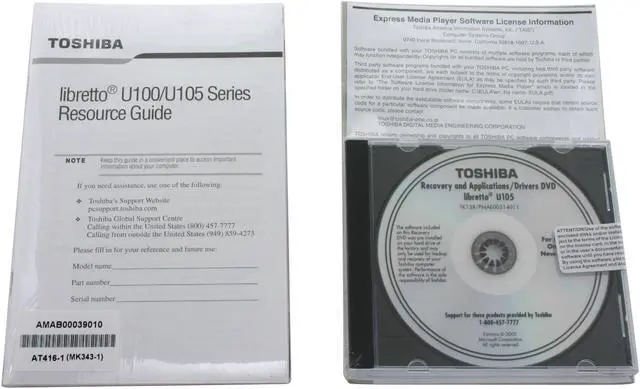 Alt view image 13 of 14 - TOSHIBA Laptop libretto Intel Pentium M ULV 753 512MB Memory 60GB HDD Intel Extreme Graphics 2 7.2" Windows XP Professional U105