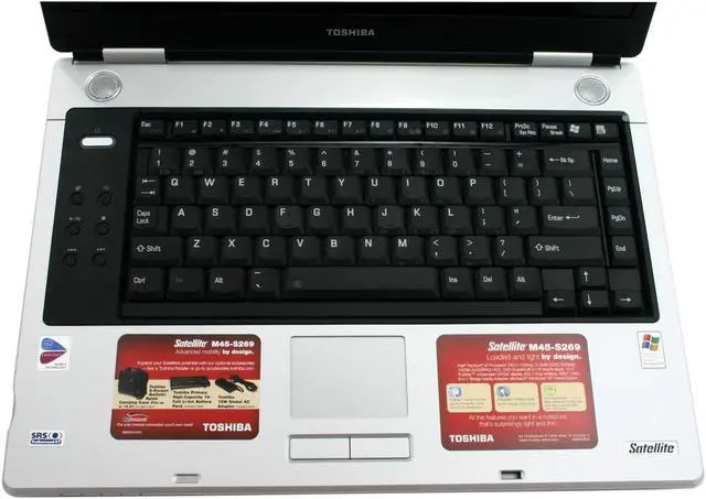 Alt view image 4 of 13 - TOSHIBA Laptop Satellite M45 Intel Pentium M 740 512MB Memory 100GB HDD Intel GMA 900 15.4" Windows XP Home M45-S269