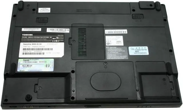 Alt view image 9 of 12 - TOSHIBA Laptop Satellite Intel Celeron M 380 512MB Memory 80GB HDD ATI Radeon Xpress 200M IGP 14.0" Windows XP Home M55-S139