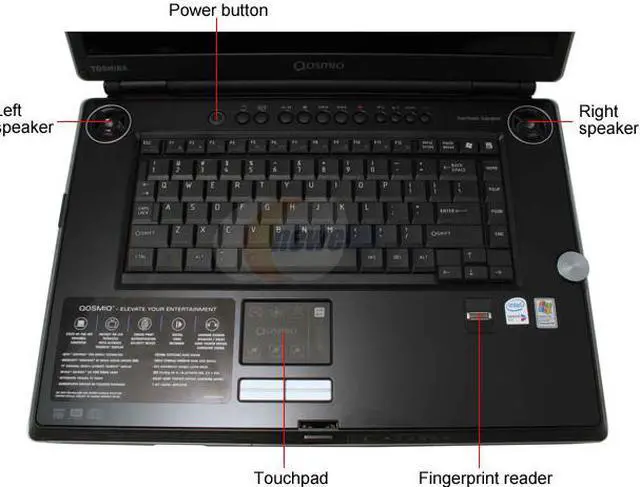 Alt view image 4 of 18 - TOSHIBA Laptop Qosmio Intel Core Duo T2400 1GB Memory 160GB HDD NVIDIA GeForce Go 7300 17.0" Windows XP Media Center G35-AV600