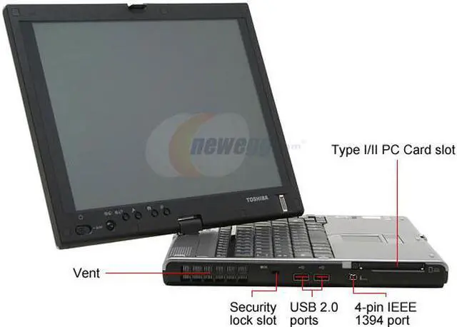 Alt view image 4 of 14 - TOSHIBA Portege M400-S4031 1GB Memory 12.1" 1024 x 768 Tablet PC Windows XP Tablet PC Edition