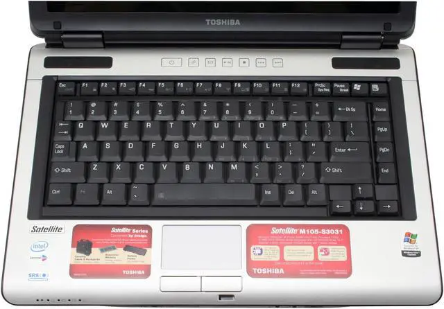 Alt view image 4 of 14 - TOSHIBA Laptop Satellite Intel Core Solo T1350 512MB Memory 60GB HDD Intel GMA 950 14.1" Windows XP Home M105-S3031