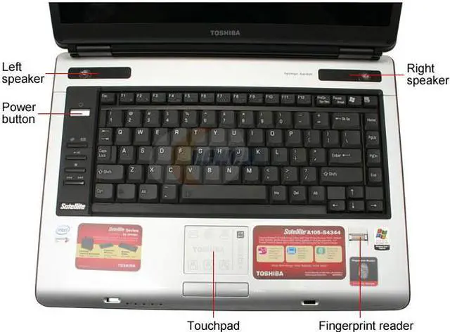 Alt view image 4 of 14 - TOSHIBA Laptop Satellite Intel Core 2 Duo T5500 2GB Memory 200GB HDD Intel GMA 950 15.4" Windows XP Media Center A105-S4344