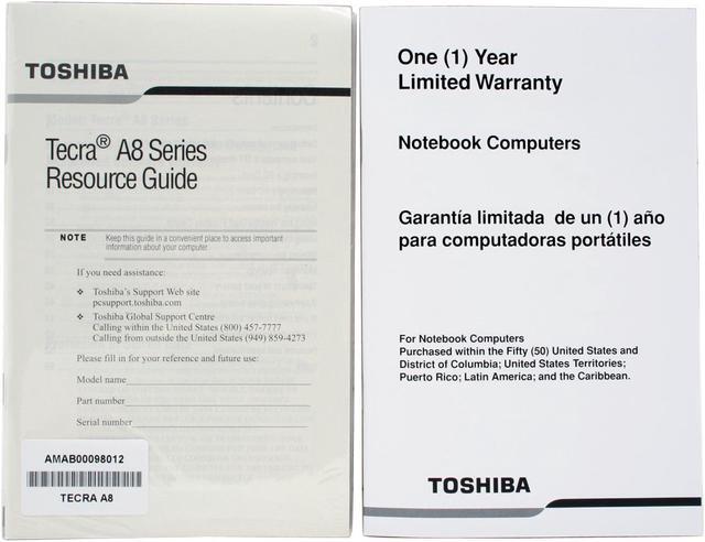 Alt view image 12 of 15 - TOSHIBA Laptop Tecra Intel Core 2 Duo T5500 512MB Memory 80GB HDD Intel GMA 950 15.4" Windows XP Professional A8-EZ8412
