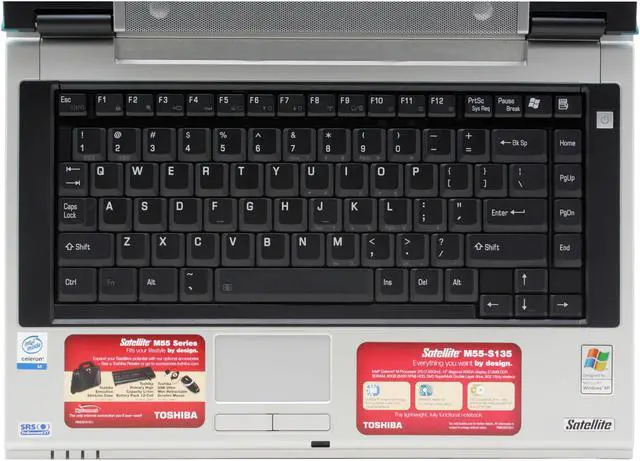 Alt view image 4 of 14 - TOSHIBA Laptop Satellite Intel Celeron M 370 512MB Memory 80GB HDD Intel GMA 900 14.0" Windows XP Home M55-S135