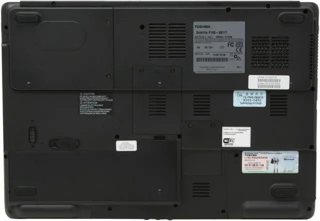 Alt view image 11 of 13 - TOSHIBA Laptop Satellite Intel Core Duo T2250 2GB Memory 120GB HDD Intel GMA 950 17.0" Windows Vista Home Premium P105-S6177