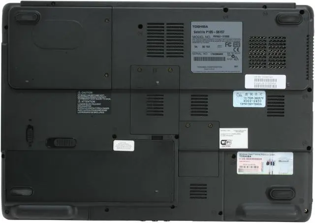 Alt view image 11 of 15 - TOSHIBA Laptop Satellite Intel Core 2 Duo T5500 2GB Memory 200GB HDD Intel GMA 950 17.0" Windows Vista Home Premium P105-S6157