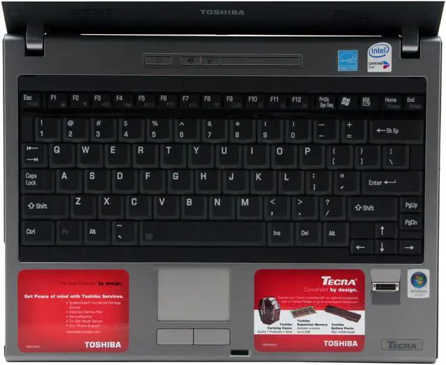 Alt view image 4 of 14 - TOSHIBA Laptop Tecra Intel Core 2 Duo T5600 1GB Memory 100GB HDD Intel GMA 950 12.1" Windows Vista Business M6-EZ6612