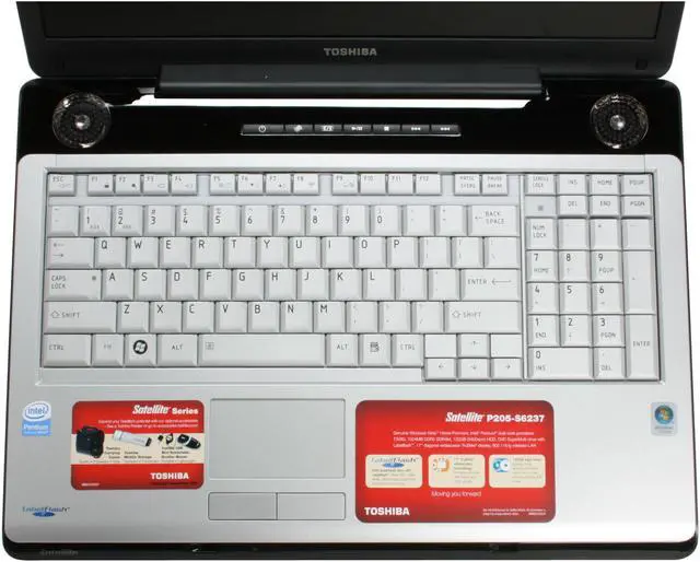 Alt view image 7 of 15 - TOSHIBA Laptop Satellite Intel Pentium T2080 1GB Memory 120GB HDD Intel GMA 950 17.0" Windows Vista Home Premium P205-S6237
