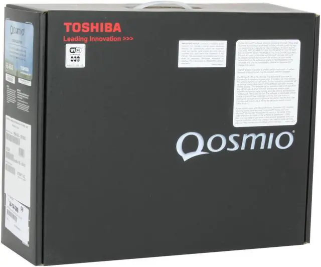 Alt view image 15 of 15 - TOSHIBA Laptop Qosmio Intel Core 2 Duo T5450 2GB Memory 200GB HDD Intel GMA X3100 15.4" Windows Vista Home Premium 32-bit F45-AV410