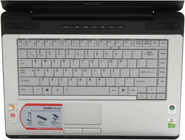 Alt view image 4 of 15 - TOSHIBA Laptop Satellite AMD Turion 64 X2 TL-58 1GB Memory 160GB HDD ATI Radeon X1200 IGP 15.4" Windows Vista Home Premium A215-S7422