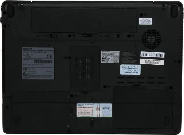 Alt view image 8 of 13 - TOSHIBA Laptop Satellite Pro AMD Turion 64 X2 TL-60 2GB Memory 120GB HDD ATI Radeon X1200 IGP 15.4" Windows XP Professional A210-EZ2203X