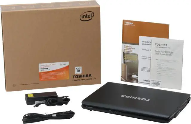 Alt view image 14 of 14 - TOSHIBA Laptop Satellite Pro Intel Core 2 Duo T7250 1GB Memory 120GB HDD Intel GMA X3100 15.4" Windows XP Professional A200-EZ2204X