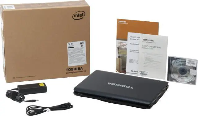 Alt view image 14 of 14 - TOSHIBA Laptop Satellite Intel Pentium T2330 2GB Memory 200GB HDD Intel GMA X3100 15.4" Windows Vista Home Premium A205-S5823