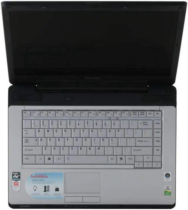 Alt view image 13 of 14 - TOSHIBA Laptop Satellite AMD Athlon 64 X2 TK-57 1GB Memory 120GB HDD ATI Radeon X1200 IGP 15.4" Windows Vista Home Premium A215-S5802