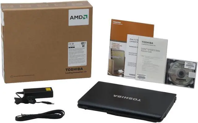 Alt view image 14 of 14 - TOSHIBA Laptop Satellite AMD Turion 64 X2 TL-60 1GB Memory 200GB HDD ATI Radeon X1200 IGP 15.4" Windows Vista Home Premium A215-S5815