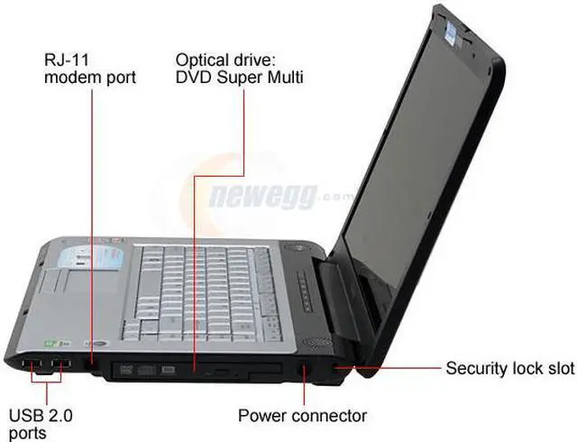 Alt view image 2 of 14 - TOSHIBA Laptop Satellite AMD Turion 64 X2 TL-60 2GB Memory 250GB HDD ATI Radeon X1200 IGP 15.4" Windows Vista Home Premium A215-S6804