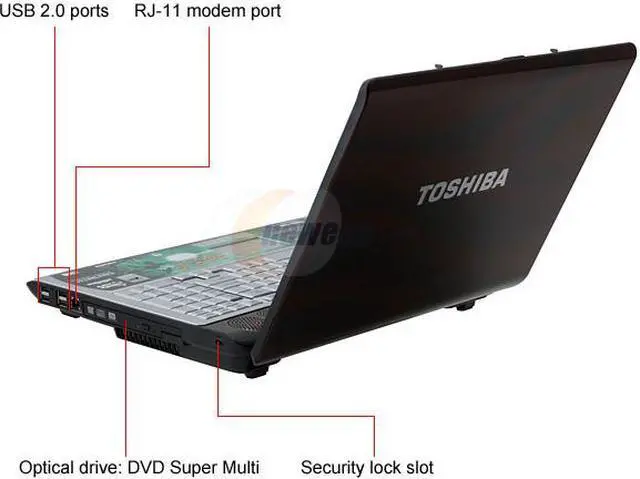 Alt view image 3 of 14 - TOSHIBA Laptop Satellite Intel Core 2 Duo T5550 2GB Memory 250GB HDD NVIDIA GeForce 8700M GT 17.0" Windows Vista Home Premium X205-S9800