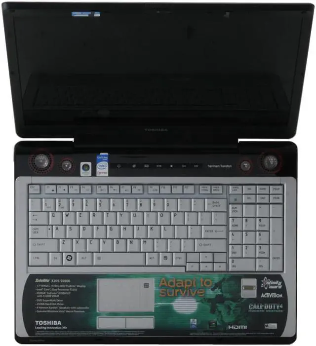 Alt view image 13 of 14 - TOSHIBA Laptop Satellite Intel Core 2 Duo T5550 2GB Memory 250GB HDD NVIDIA GeForce 8700M GT 17.0" Windows Vista Home Premium X205-S9800