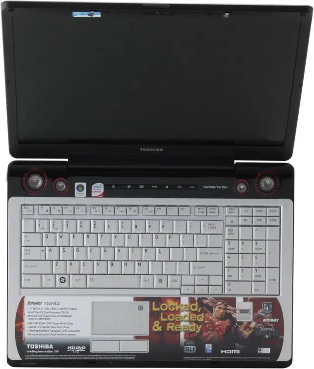 Alt view image 13 of 14 - TOSHIBA Laptop Satellite Intel Core 2 Duo T8100 2GB Memory 320GB HDD NVIDIA SLI Dual GeForce 8600M GT 17.0" Windows Vista Home Premium X205-SLi2