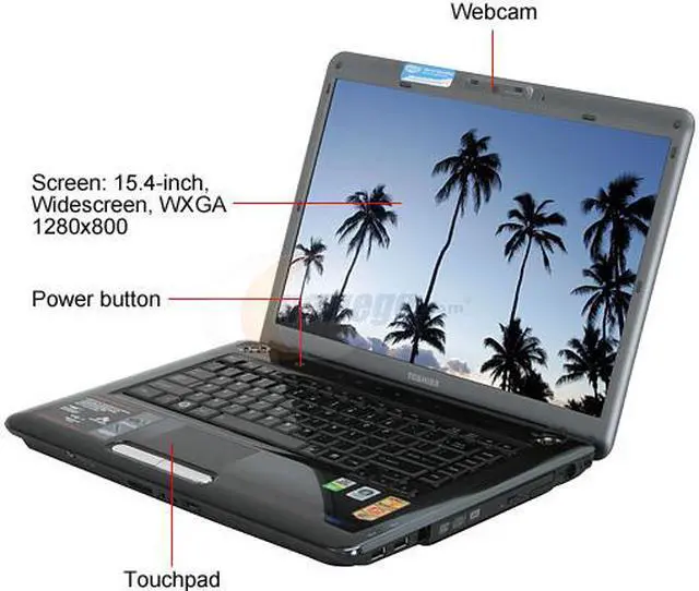 Alt view image 2 of 3 - TOSHIBA Laptop Satellite AMD Turion 64 X2 TL-64 3GB Memory 250GB HDD ATI Radeon X1250 IGP 15.4" Windows Vista Home Premium A305D-S6831