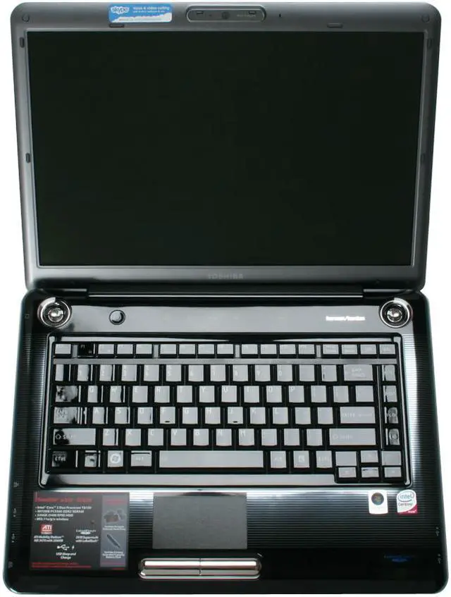 Alt view image 13 of 14 - TOSHIBA Laptop Satellite Intel Core 2 Duo T8100 3GB Memory 320GB HDD ATI Mobility Radeon HD 3470 15.4" Windows Vista Home Premium A305-S6839