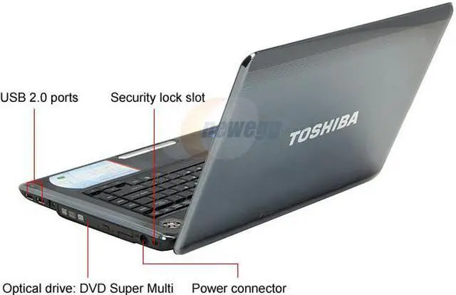 Alt view image 3 of 17 - TOSHIBA Laptop Satellite Intel Core 2 Duo P8400 4GB Memory 320GB HDD ATI Mobility Radeon HD 3470 15.4" Windows Vista Home Premium 64-bit A305-S6864