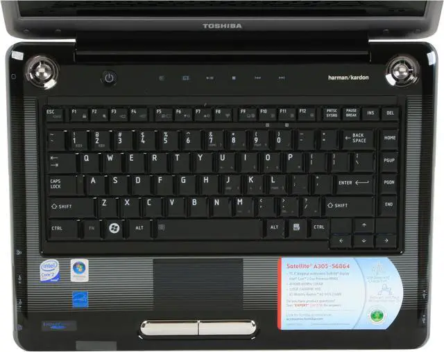 Alt view image 10 of 17 - TOSHIBA Laptop Satellite Intel Core 2 Duo P8400 4GB Memory 320GB HDD ATI Mobility Radeon HD 3470 15.4" Windows Vista Home Premium 64-bit A305-S6864