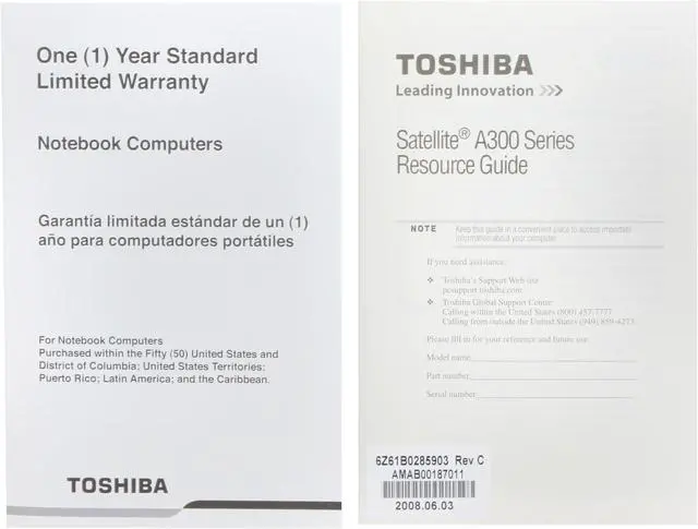 Alt view image 16 of 17 - TOSHIBA Laptop Satellite Intel Core 2 Duo P8400 4GB Memory 320GB HDD ATI Mobility Radeon HD 3470 15.4" Windows Vista Home Premium 64-bit A305-S6864