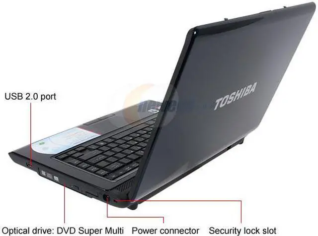Alt view image 3 of 17 - TOSHIBA Laptop Satellite Intel Core 2 Duo T5750 3GB Memory 250GB HDD Intel GMA X3100 15.4" Windows Vista Home Premium L305-S5884