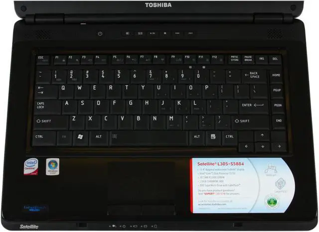 Alt view image 9 of 17 - TOSHIBA Laptop Satellite Intel Core 2 Duo T5750 3GB Memory 250GB HDD Intel GMA X3100 15.4" Windows Vista Home Premium L305-S5884