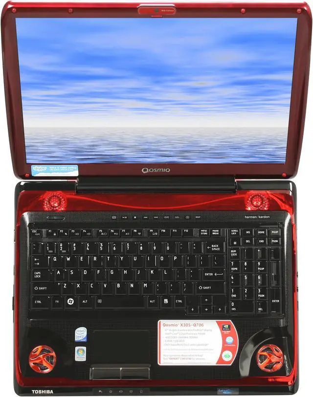 Alt view image 9 of 16 - TOSHIBA Laptop Qosmio Intel Core 2 Duo P8400 4GB Memory 320GB HDD NVIDIA SLI Dual GeForce 9800M GTS 17.0" Genuine Windows Vista Home Premium (SP1, 64/32-bit version) X305-Q706