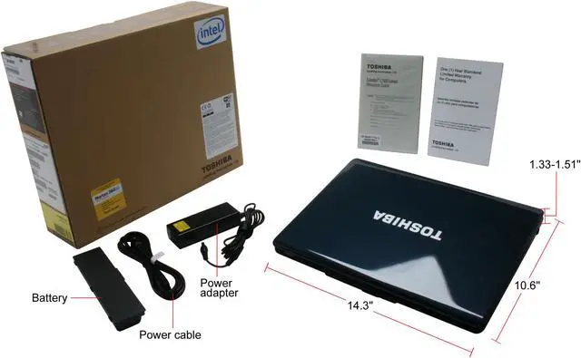 Alt view image 11 of 11 - TOSHIBA Laptop Satellite Intel Pentium T3400 2GB Memory 160GB HDD Intel GMA 4500M 15.4" Windows Vista Home Premium L305-S5921