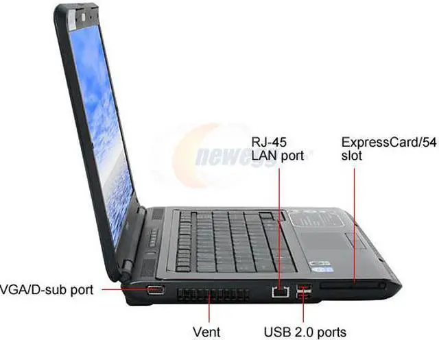 Alt view image 4 of 14 - TOSHIBA Laptop Satellite Intel Pentium T3400 3GB Memory 250GB HDD Intel GMA 4500M 15.4" Windows Vista Home Premium L305-S5933
