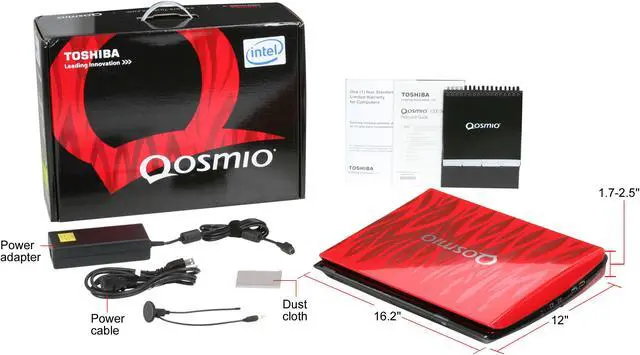 Alt view image 12 of 12 - TOSHIBA Qosmio 17.0" Intel Core 2 Duo P8600 4GB Memory DDR3 1066 Windows Vista Home Premium 64-bit X305-Q711